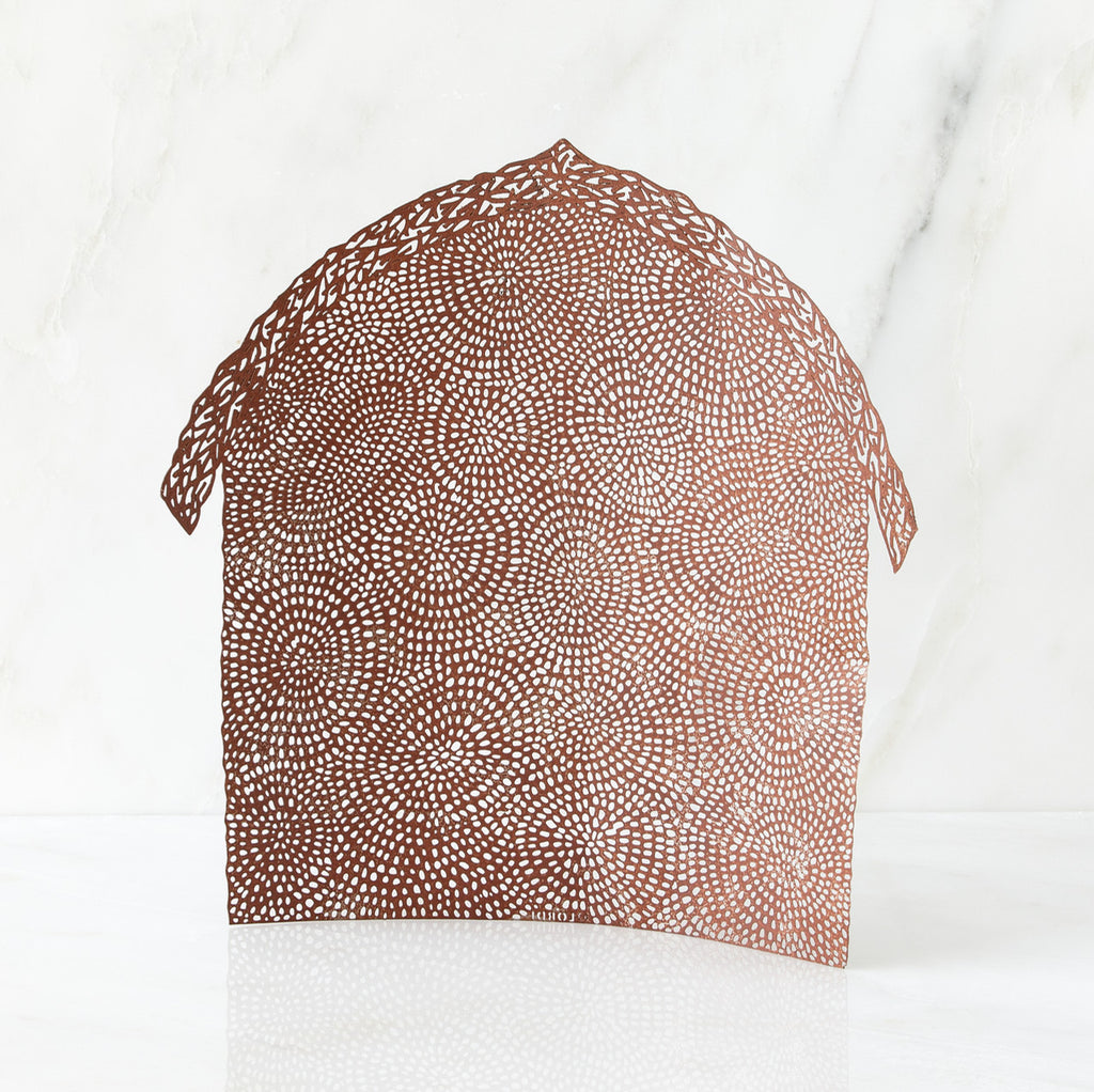 Standing see through brown barn figurine standing up facing forward